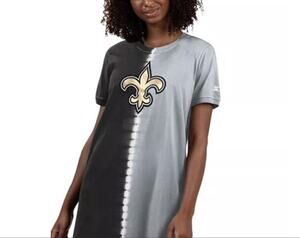 Seattle New Orleans NFL Starter Women's Ace Tie-Dye T-Shirt Dress Sz L
